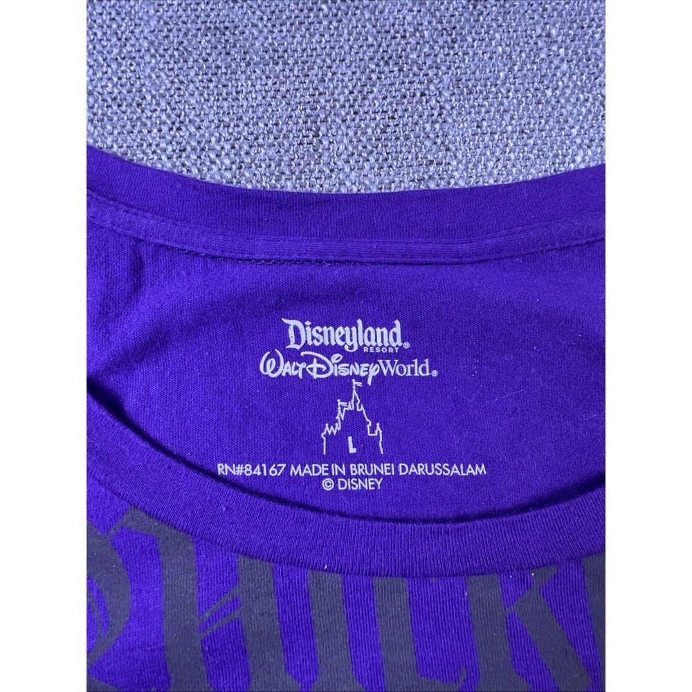 Disneyland Resort Walt Disney World Plaid Mickey Mouse Purple T-Shirt Womens LRG - Picture 3 of 8